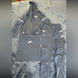 3 piece light blue Nike sports set